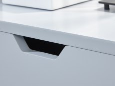 GFW GFW Nyborg 2 Drawer Light Grey Bedside Cabinet (Flat Packed)