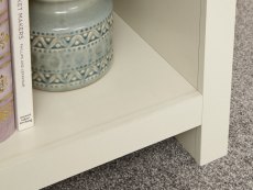 GFW GFW Lancaster Cream and Oak Side Table with Shelf (Flat Packed)