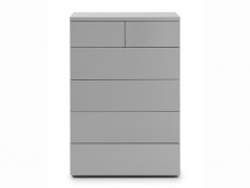 Julian Bowen Julian Bowen Monaco Grey High Gloss 4+2 Drawer Chest (Flat Packed)