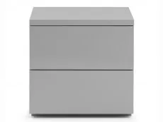 Julian Bowen Monaco Grey High Gloss 2 Drawer Bedside Table