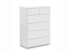 Julian Bowen Julian Bowen Monaco White High Gloss 4+2 Drawer Chest (Flat Packed)