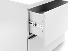Julian Bowen Julian Bowen Monaco White High Gloss 4+2 Drawer Chest (Flat Packed)