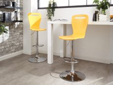 GFW Long Island Yellow Gas Lift Bar Stools ( Pack of 2)