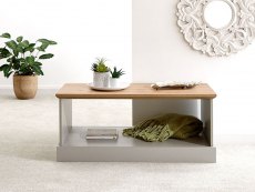 GFW Kendal Grey and Oak Coffee Table (Flat Packed)