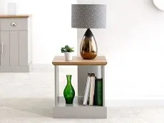 GFW GFW Kendal Grey and Oak Lamp Table