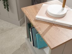 GFW GFW Kendal Grey and Oak Lamp Table (Flat Packed)