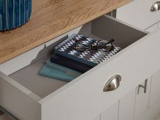 GFW GFW Kendal Grey and Oak 3 Door 2 Drawer Large Sideboard (Flat Packed)