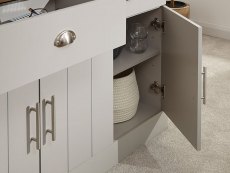 GFW GFW Kendal Grey and Oak 3 Door 2 Drawer Large Sideboard (Flat Packed)