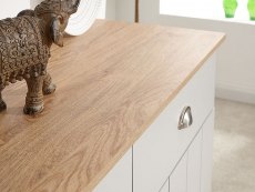 GFW GFW Kendal Grey and Oak 3 Door 2 Drawer Large Sideboard (Flat Packed)