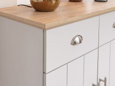 GFW GFW Kendal Grey and Oak 2 Door 2 Drawer Compact Sideboard (Flat Packed)