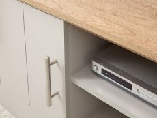 GFW GFW Kendal Grey and Oak 2 Door Large TV Cabinet (Flat Packed)