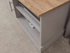GFW GFW Kendal Grey and Oak 1 Door Small TV Cabinet (Flat Packed)