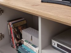 GFW GFW Kendal Grey and Oak 1 Door Small TV Cabinet (Flat Packed)