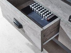 GFW GFW Boston Grey Wood Effect 2 Drawer Corner TV Cabinet (Flat Packed)