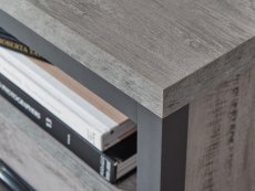 GFW GFW Boston Grey Wood Effect 2 Drawer Corner TV Cabinet (Flat Packed)