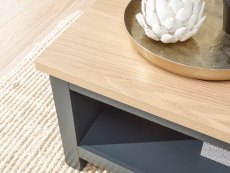 GFW GFW Lancaster Slate Blue and Oak Coffee Table with Shelf (Flat Packed)