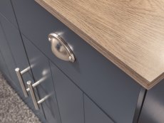 GFW GFW Kendal Slate Blue and Oak 2 Door 2 Drawer Compact Sideboard (Flat Packed)