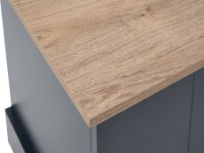 GFW GFW Kendal Slate Blue and Oak 2 Door Large TV Cabinet (Flat Packed)