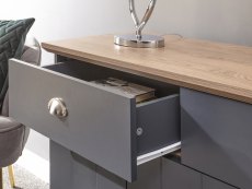 GFW GFW Kendal Slate Blue and Oak 3 Door 2 Drawer Large Sideboard (Flat Packed)