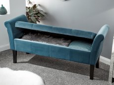 GFW GFW Osborne Teal Upholstered Fabric Ottoman Storage Bench (Flat Packed)