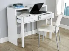 GFW GFW Regis White 2 Drawer Extending Console Desk