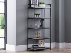 Julian Bowen Julian Bowen Staten Concrete Effect 5 Tier Tall Bookcase (Flat Packed)