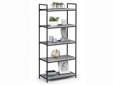 Julian Bowen Julian Bowen Staten Concrete Effect 5 Tier Tall Bookcase (Flat Packed)