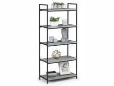 Julian Bowen Staten Concrete Effect 5 Tier Tall Bookcase