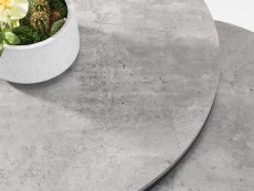 Julian Bowen Julian Bowen Staten Concrete Effect Round Nesting Coffee Tables (Flat Packed)