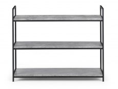 Julian Bowen Julian Bowen Staten Concrete Effect 3 Tier Low Bookcase (Flat Packed)