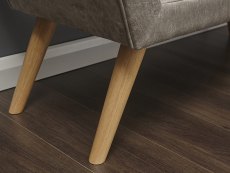 GFW GFW Milan Light Grey Upholstered Fabric Bench