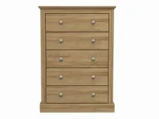 LPD LPD Devon 5 Drawer Oak Chest of Drawers