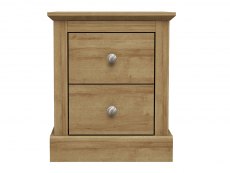 LPD Devon 2 Drawer Oak Bedside Cabinet (Flat Packed)