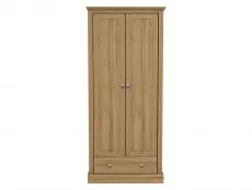 LPD LPD Devon 2 Door 1 Drawer Oak Double Wardrobe