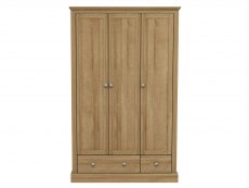 LPD LPD Devon 3 Door 2 Drawer Oak Triple Wardrobe (Flat Packed)