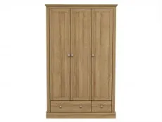 LPD LPD Devon 3 Door 2 Drawer Oak Triple Wardrobe