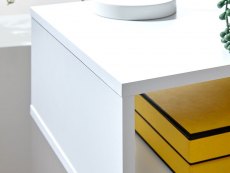 GFW GFW Delta White and Grey Lamp Table (Flat Packed)