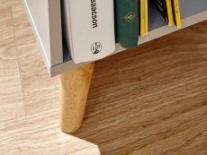 GFW GFW Delta White and Grey Lamp Table (Flat Packed)