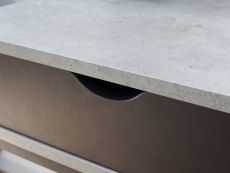 GFW GFW Telford Concrete Effect and Black 1 Drawer Computer Desk (Flat Packed)