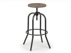 Julian Bowen Julian Bowen Dalston 60cm Mocha Elm and Matt Black 2 Spitfire Bar Stools