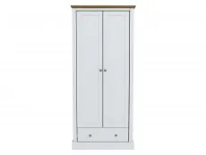 LPD LPD Devon 2 Door 1 Drawer White and Oak Double Wardrobe