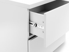 Julian Bowen Julian Bowen Monaco White High Gloss 6 Drawer Wide Chest (Flat Packed)
