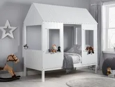 Birlea Furniture & Beds Birlea Treehouse 3ft Single White Wooden Bed Frame