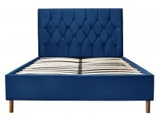 Birlea Furniture & Beds Birlea Loxley 5ft King Size Midnight Blue Fabric Bed Frame