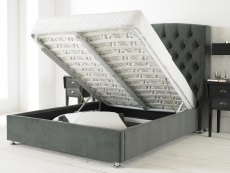 Hyder Hyder Living Buckingham 6ft Super King Size Charcoal Upholstered Fabric Ottoman Bed Frame