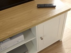 GFW GFW Lancaster Cream and Oak 2 Door Large TV Cabinet (Flat Packed)