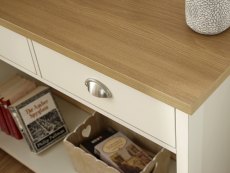 GFW GFW Lancaster Cream and Oak 2 Drawer Console Table (Flat Packed)