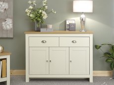 GFW GFW Lancaster Cream and Oak 3 Door 2 Drawer Large Sideboard (Flat Packed)