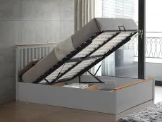 Bedmaster Bedmaster Malmo Pearl Grey Wooden Ottoman Bed Frame