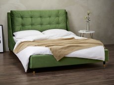 LPD LPD Sloane 5ft King Size Green Upholstered Fabric Bed Frame